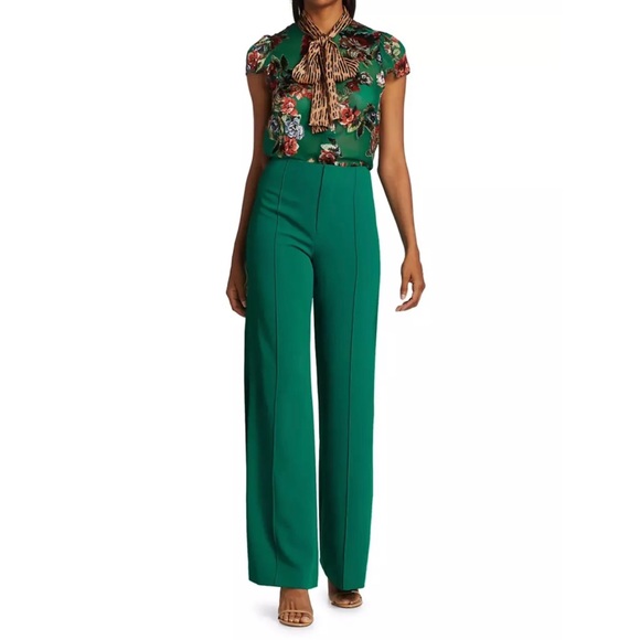 🎀SOLD🎀Alice + Olivia Jeannie Floral Tie Neck Blouse - Picture 5 of 9